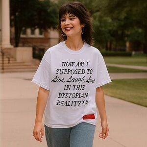 NWT CHNGE Live Laugh Love S/S Tee (White) Unisex, Limited Edition